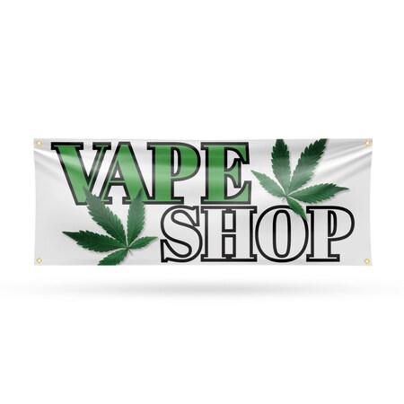 Signmission Vape Shop, 18 Inch x 48 Inch, Vinyl Banner B-30907