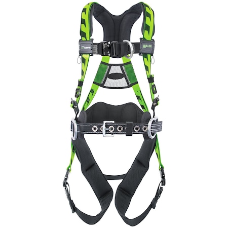 Miller Premium Breathable Full-Body Harness w/Lightweight Aluminum Hardware, 5 Points of Adjustment, Front a AAF-QCBDPUG