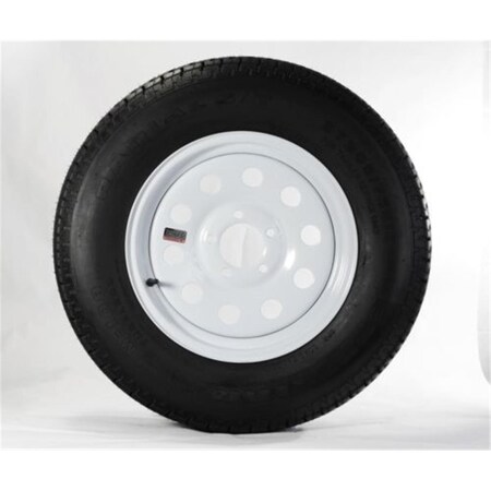 Americana 205-75 R 15 Radial Trailer Tire Plus Rim 5 Lug Wheel Modular, White AMW-32406