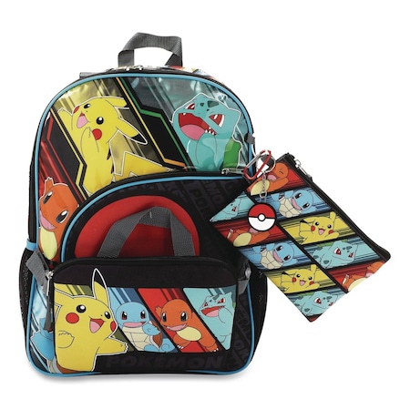 Bioworld Pokemon Kids 5-Piece Backpack Set, Multicolor B1B7Y0QPOKSB00