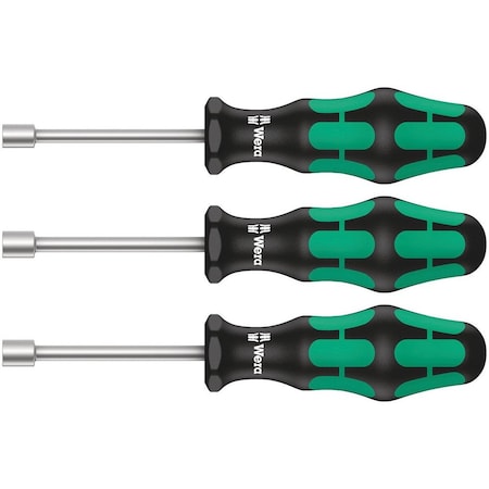 Wera 395 HO/3 Sanitary Nutdriver set, 3 pieces 5134275001