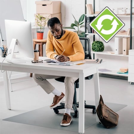 Floortex Cleartex Enhanced Polymer Rectangular Chair Mat for Hard Floors - 48" x 51" FRECO124851EP