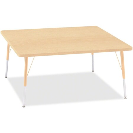 Jonti-Craft Berries Square Activity Table, 48 in. x 48 in., A-height, Maple/Maple/Camel 6418JCA251