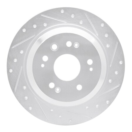 Dynamic Friction Co DFC Brake Rotor - Drilled and Slotted - Silver 631-59033R