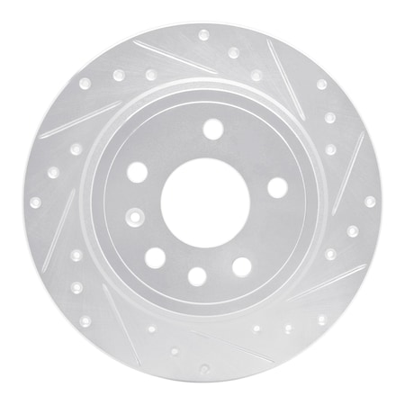 Dynamic Friction Co DFC Brake Rotor - Drilled and Slotted - Silver 631-65012R