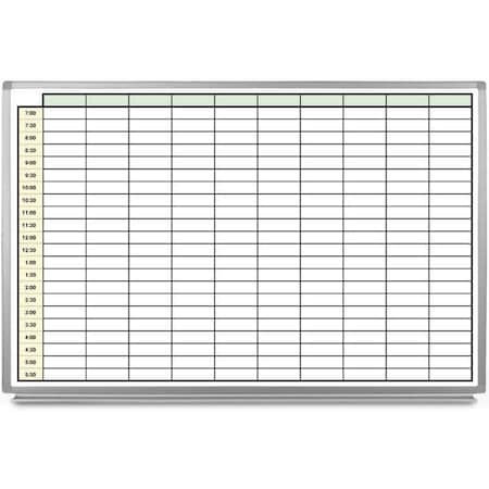 Creative Safety Supply 30 Minute Schedule with Color Whiteboard, 36in x 24in WB10062-36