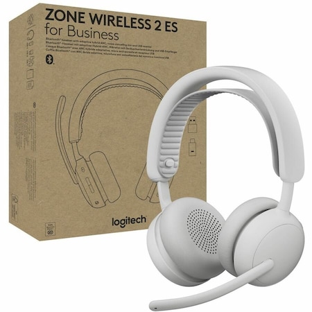 Logitech ZONE WIRELESS 2 ES HEADSET FOR BUSINESS, TEAMS, ANC (USB-A/C) - OFF-WHITE 981-001518