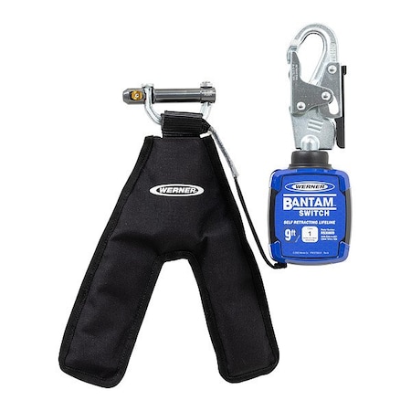 Werner R5308 Self-Retracting Lifelines, Quick-Connect, Aluminum, 1 Leg(s), 400 lb Weight Capacity R530809