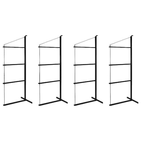 Mytee Products 4 Tier Shipping Container Shelving Bracket w/Hooks 19 inx77-1/2 in, 551lbs WLL, 4PK CNT-SHELF4x4