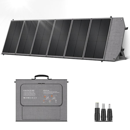Wrightmaster 200-Watt 1.6 ft. Monocrystalline Folding Solar Panel, 22% Efficiency, IP67, Built-In Protection ZR-SP200-N