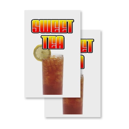 Signmission Sweet Tea, Vinyl Decals Only 24 Inch x 36 Inch, Vinyl Decal, 2PK DSB-2436-2PACK-Sweet Tea