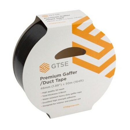 Gtse Black Duct Tape, 1.88in x 164ft DUC-300-BLK