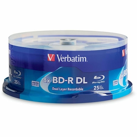 Verbatim BD-R DL 50GB 8X, HARD COAT, 25PK SPINDLE, 25PK 98356