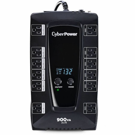Cyberpower UPS System, Line Interactive, Out: 120 V AC In: 120 V AC AVRG900LCD