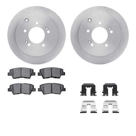 Dynamic Friction Co DFC Brake Rotor with 5000 Brake Pads and Hardware Kit 6512-03267