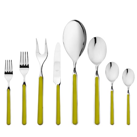 Mepra Fantasia Flatware Set - 43 Pieces - Olive-Green 10Q722043