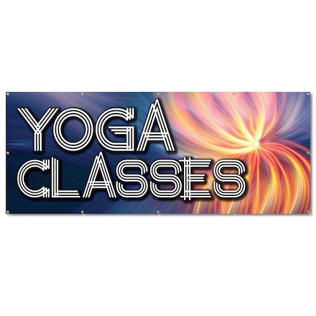 Signmission Yoga Classes, 48 Inch, Banner B-120-30441