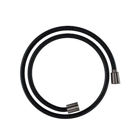 Axor Shower Solutions Textile Hose with Cylindircal and Conical Nut, 49" in Brushed Black Chrome 28227340