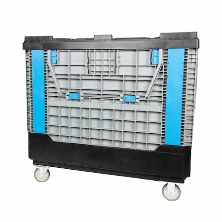 Propac Collapsible Bulk Container 31.72 cu ft Volume Cap., 39 1/2 in L, 47 in W, 45 in H, Gray K1113