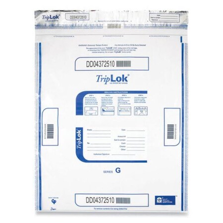 Triplok 19 x 23 in. Plastic Deposit Bag, Clear, 250PK CNK585056