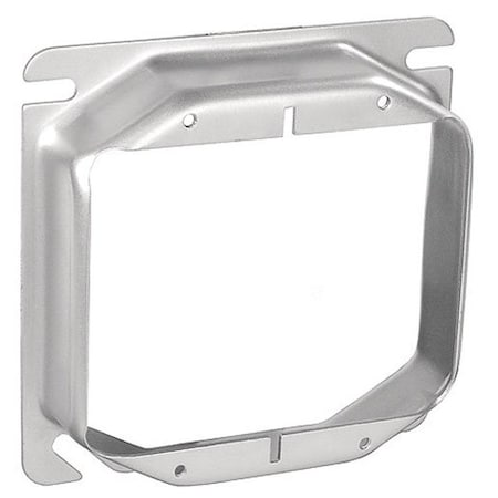 Southwire Device Ring, 1 in L, 4 in W, Square, 2-Gang, Steel, Silver, Galvanized 52C19-UPC