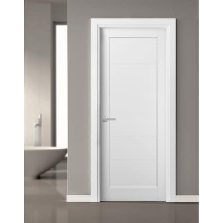 Sartodoors Slab Interior Door, 32" x 96", White QUADRO4115S-WS-3296