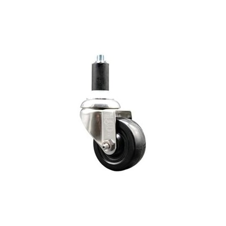 Service Caster 3 Inch 316SS Hard Rubber Wheel Swivel 1-1/4 Inch Expanding Stem Caster SCC SCC-SS316EX20S314-HRS-114