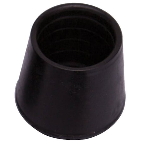 Prosource Furniture Leg Tip, Round, Rubber, Black, 1-1/8 in Dia, 1.6 in H FE-50637-B