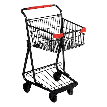 Specialty Store Services ShoppingCart, Metal, 22-1/2inL, 20-inW 9662BK