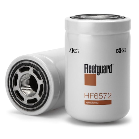 Fleetguard Hydraulic Filter, 6.125 in, Spin-On HF6572