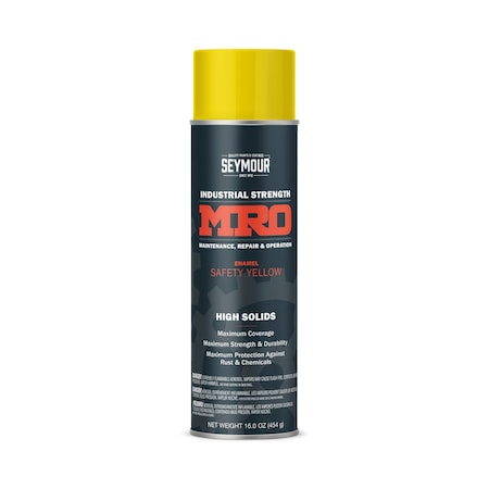 Seymour Midwest MRO Industrial High-Solids Spray Paint, Safety Yellow, 16 oz 6201419-1