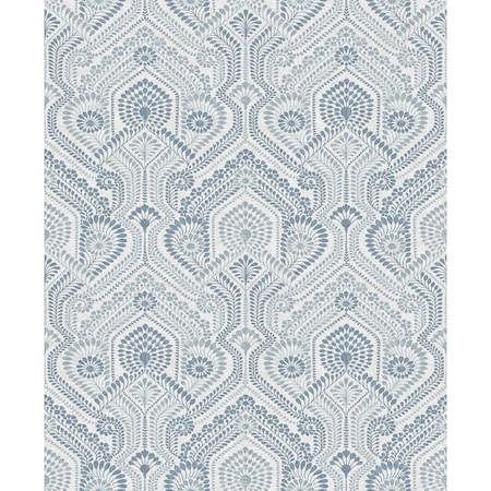 A-Street Prints Fernback Blue Ornate Botanical Wallpaper 4074-26611