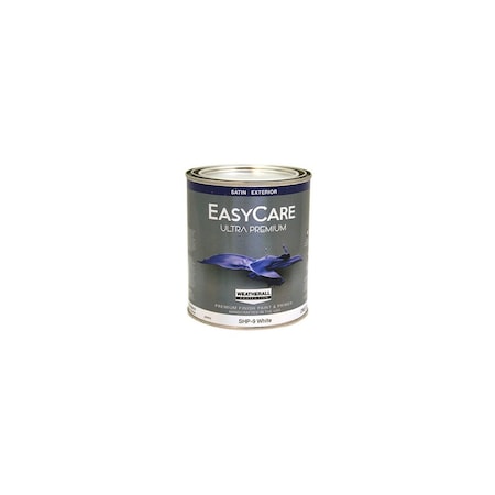 True Value Ultra Premium WeatherAll Exterior Paint, White Satin Acrylic, Qt. SHP9-QT
