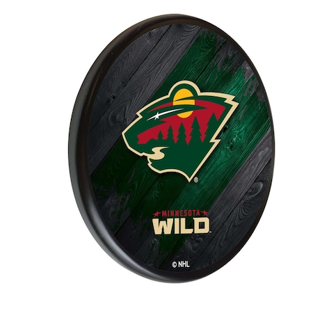 Holland Bar Stool Co Minnesota Wild 13" Solid Wood Sign WSgnPBlkMinWld