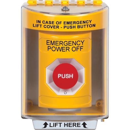 Safety Technology International Emergency Power Off Push Button, 2-7/8" D SS2271PO-EN