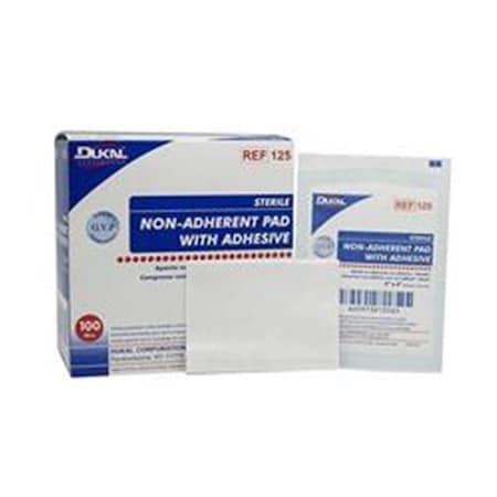 Dukal 3 x 4 in. Non-Adherent Sterile Pad with Adhesive 125