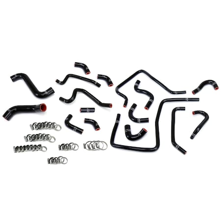 Hps Performance High Temp Reinforced Silicone Radiator, Heater and Ancillary Coolant Hose Kit, Black,  57-1812-BLK