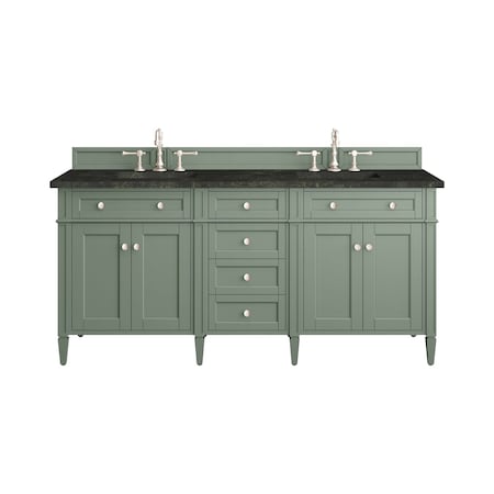 James Martin Vanities Brittany 72" Double Vanity, Smokey Celadon, w/ 3 CM Phantome Eclos Top 650-V72-SC-3PHT