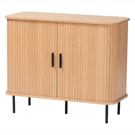 Baxton Studio Lucia Storage Cabinet with Tambour Doors 262-13790-ZORO