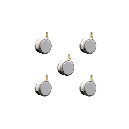 Service Caster 3 Inch MRI Safe Casters, 12mm Threaded Stem, Set of 5, 5PK SCC-TS02S75-TPR-GRY-M12X22-MRI-5