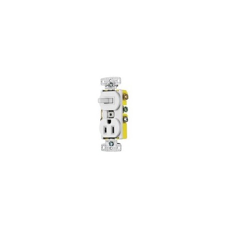 Bryant 15A 125V Single Receptacle, Ivory 6407I