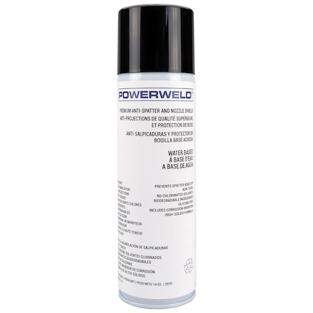 Powerweld Anti-Spatter, Premium Water-Based, 14oz, Aerosol PW1622-14
