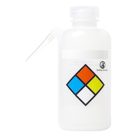 Zoro Select Wash Bottles, Plastic, Colorless, PK6 36-1005