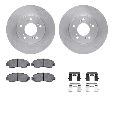 Dynamic Friction Co DFC Brake Rotor with 5000 Brake Pads and Hardware Kit 6512-59331