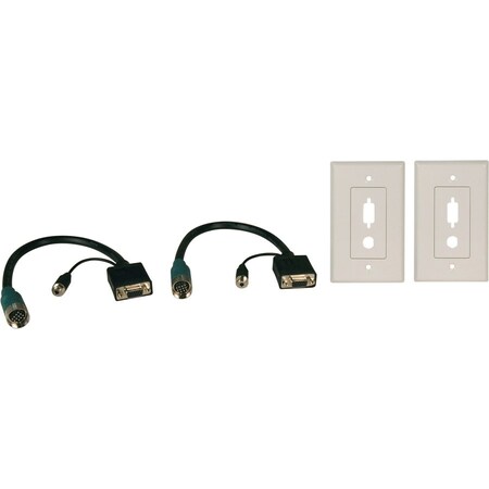 Tripp Lite SVGA/3.5mm Connector Kit, SVGA, Wall Plate EZA-VGAAF-2