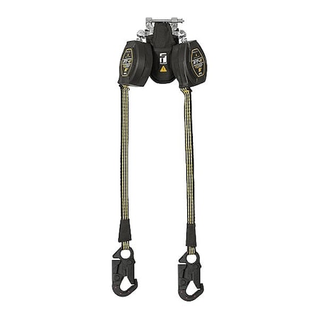 Falltech EdgeCore(TM) Self-Retracting Lifeline, Quick-Connect, Aluminum, 2 Leg(s), 420 lb Weight Capacity 84008TPD1