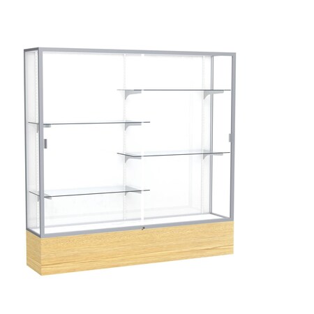 Ghent Floor Display Case 72x72x16, White, Satin 2076WB-SN-LV