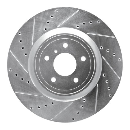 Dynamic Friction Co BRAKE ROTOR DRILLED AND SLOTTED SILVER 631-68012L