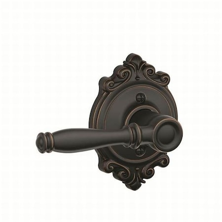 Schlage Residential Birmingham Lever with Brookshire Rose Half Dummy Aged Bronze Finish F170 BIR 716 BRK