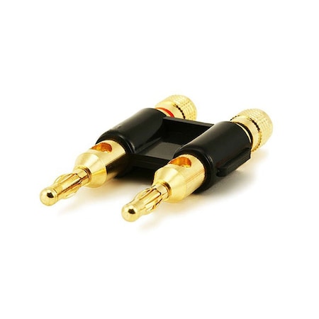 Monoprice Banana Speaker Plugs, Dual - Black 2945